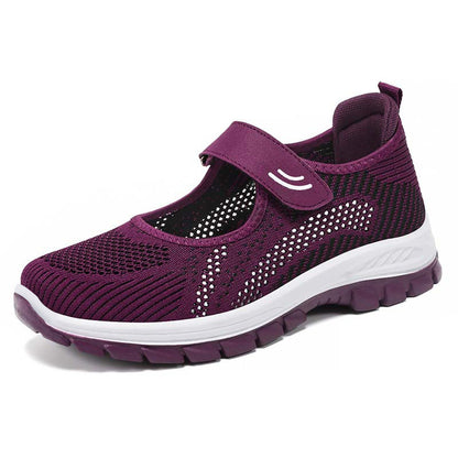 Skye - Women's Orthopedic Walking Shoes, Adjustable Strap Knit Sneakers