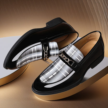 Drake - Men's Patent Leather Pointed-Toe Business Shoes, British Formal Oxfords