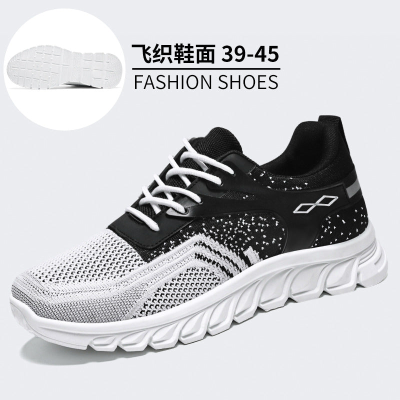 Liam - Men's Lace-Up Flyknit Running Shoes, Anti-Odor Lightweight Sneakers
