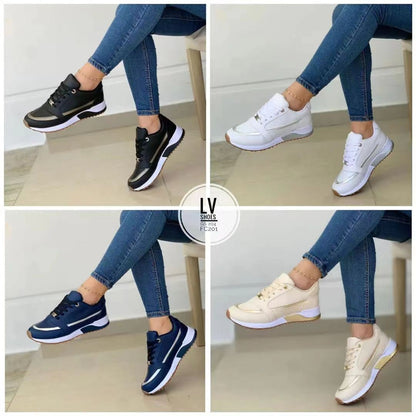 Sofia - Women's Color-Block Casual Sneakers, Comfortable Everyday Shoes
