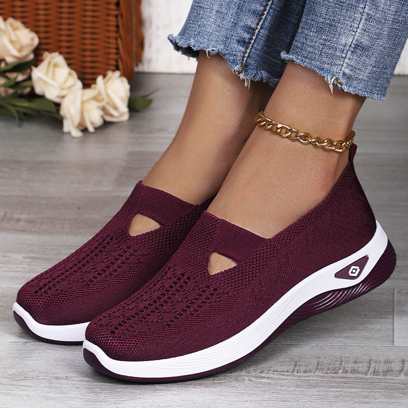 Faye - Women's Orthopedic Knit Slip-On Shoes, Breathable Soft Sole Sneakers