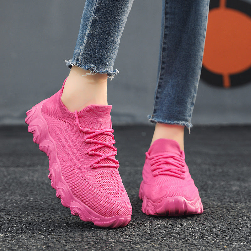 Aria - Women's Knit Slip-On Sock Sneakers, Breathable Lazy Gym Shoes