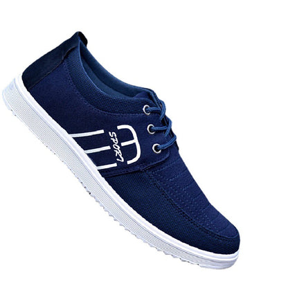 Cole - Men's Breathable Canvas Skate Shoes, Korean-Style Running Sneakers