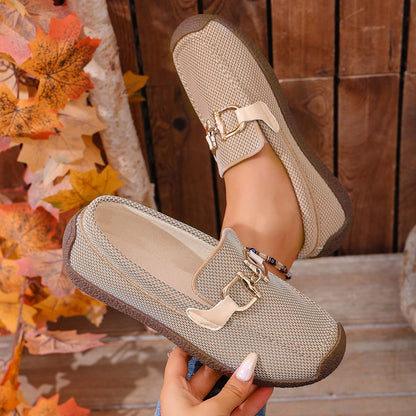 Maeve - Women's Round-Toe Soft Sole Flats, Comfortable Penny Loafers