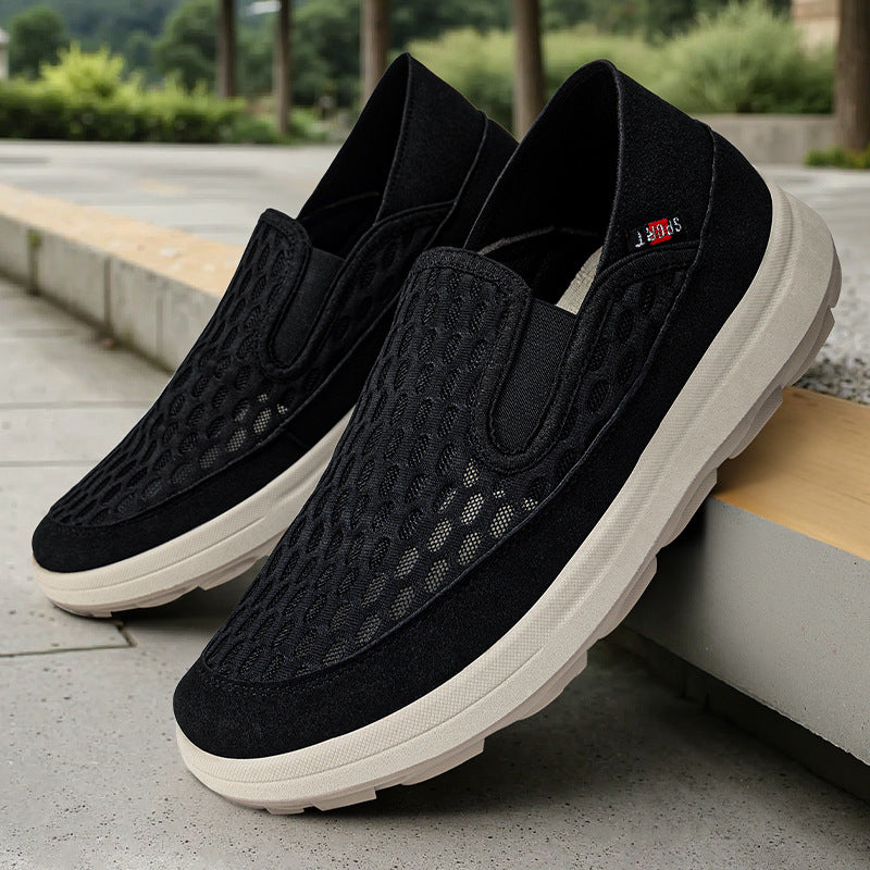 Tate - Men's Breathable Knit Slip-On Shoes, Comfortable Plus Size Casual Sneakers