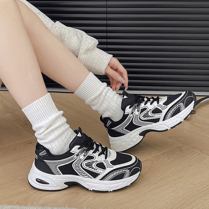 Maeve - Unisex Retro Color-Block Platform Sneakers, Couples Thick Sole Shoes