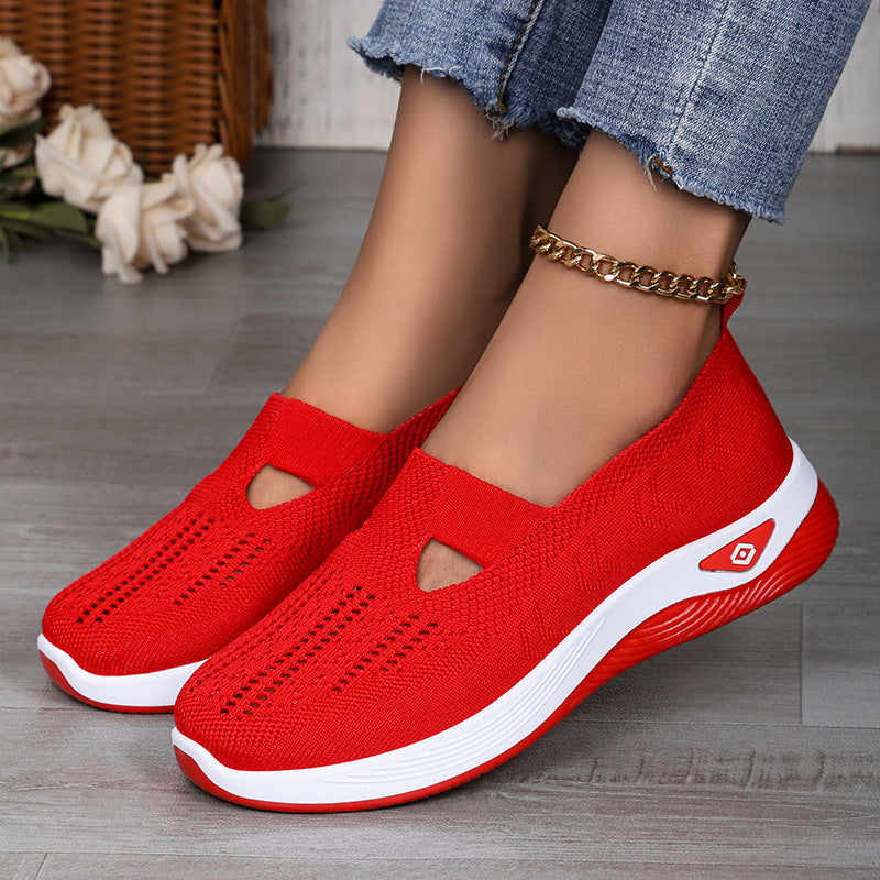 Faye - Women's Orthopedic Knit Slip-On Shoes, Breathable Soft Sole Sneakers