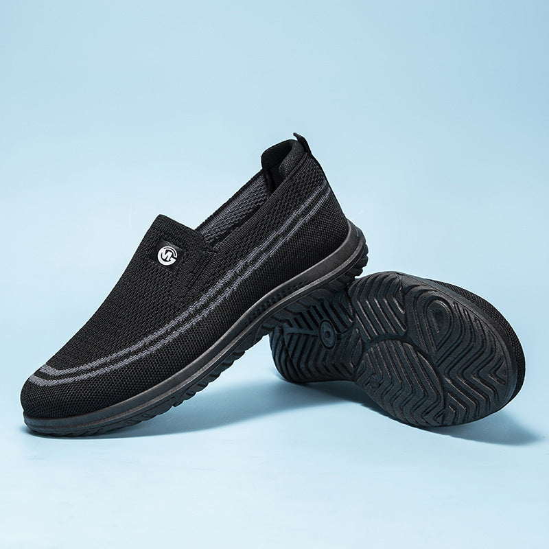 Cyrus - Men's Soft Sole Canvas Walking Shoes, Breathable Comfort Slip-Ons