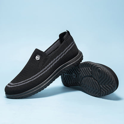 Cyrus - Men's Soft Sole Canvas Walking Shoes, Breathable Comfort Slip-Ons