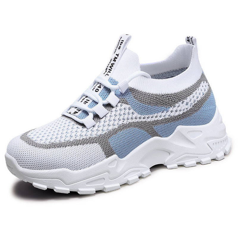 Zara - Women's Knit Mesh Dad Sneakers, Soft Sole Breathable Casual Shoes