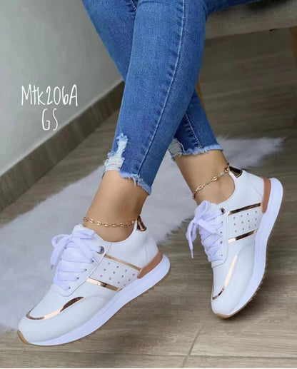 Ivy - Women's Color-Block Platform Sneakers, Low-Top Tennis Shoes