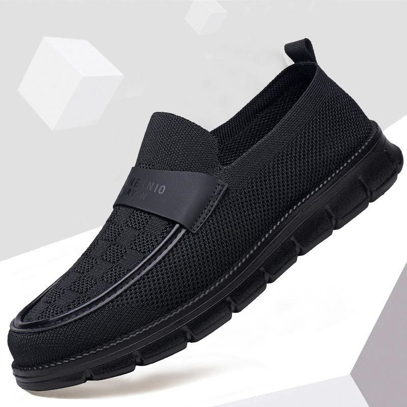 Wade - Men's British-Style Slip-On Sneakers, Breathable Plus Size Mesh Shoes