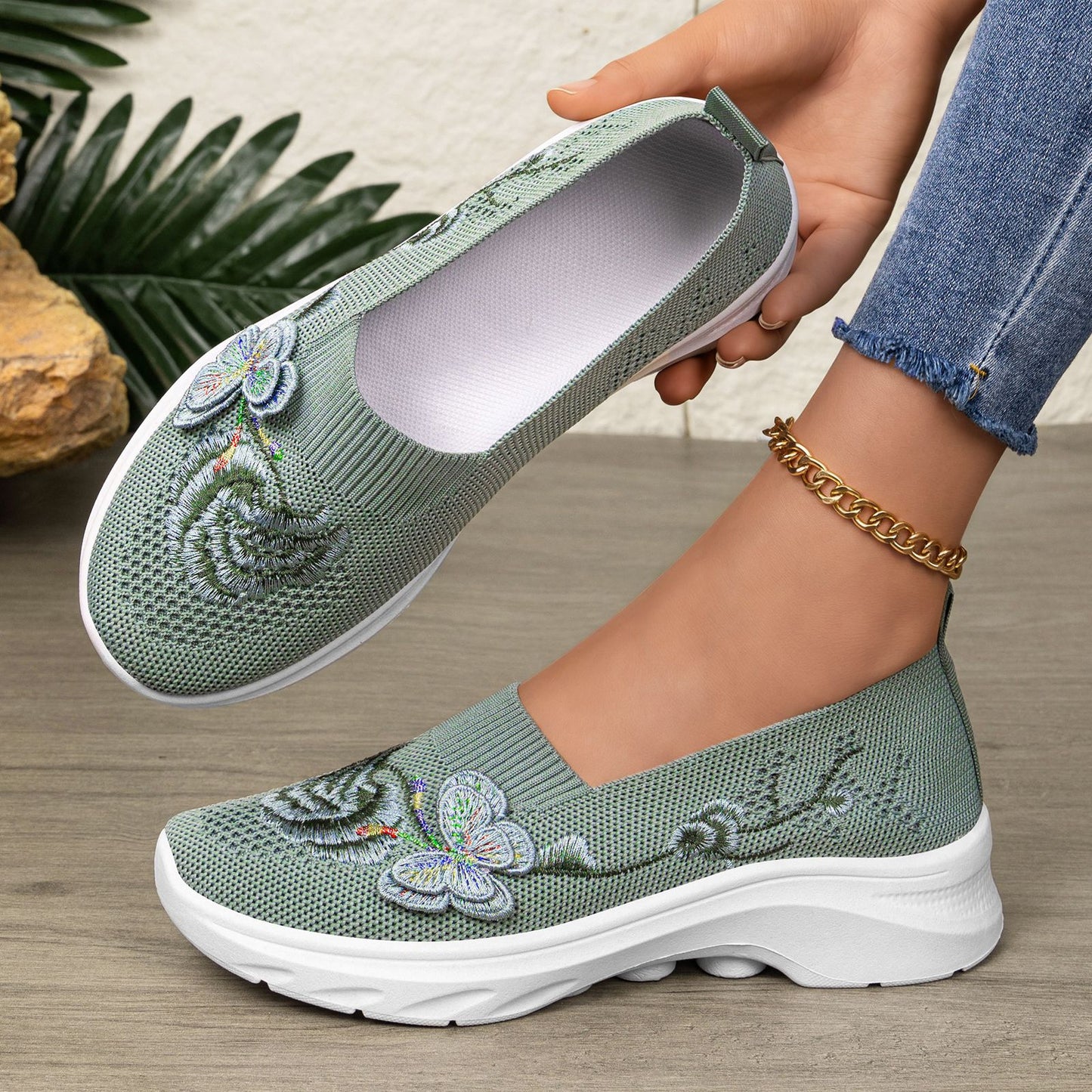 Elara - Women's Comfort Walking Shoes, Soft Sole Breathable Canvas Flats