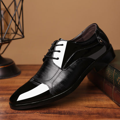 Beau - Men's Pointed-Toe Lace-Up Business Shoes, Formal Wedding Dress Shoes