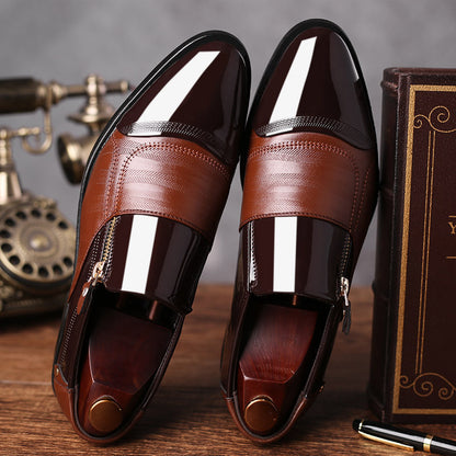 Beau - Men's Pointed-Toe Lace-Up Business Shoes, Formal Wedding Dress Shoes