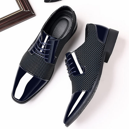 Ezra - Men's Pointed-Toe Wedding Dress Shoes, British Business Formal Oxfords