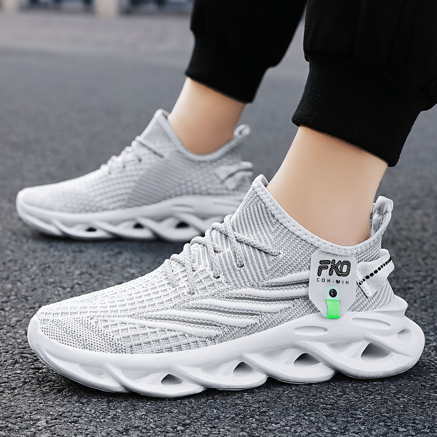 Finn - Unisex Knit Blade-Sole Sneakers, Breathable Sport Fashion Shoes