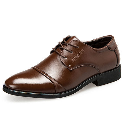 Beau - Men's Pointed-Toe Lace-Up Business Shoes, Formal Wedding Dress Shoes
