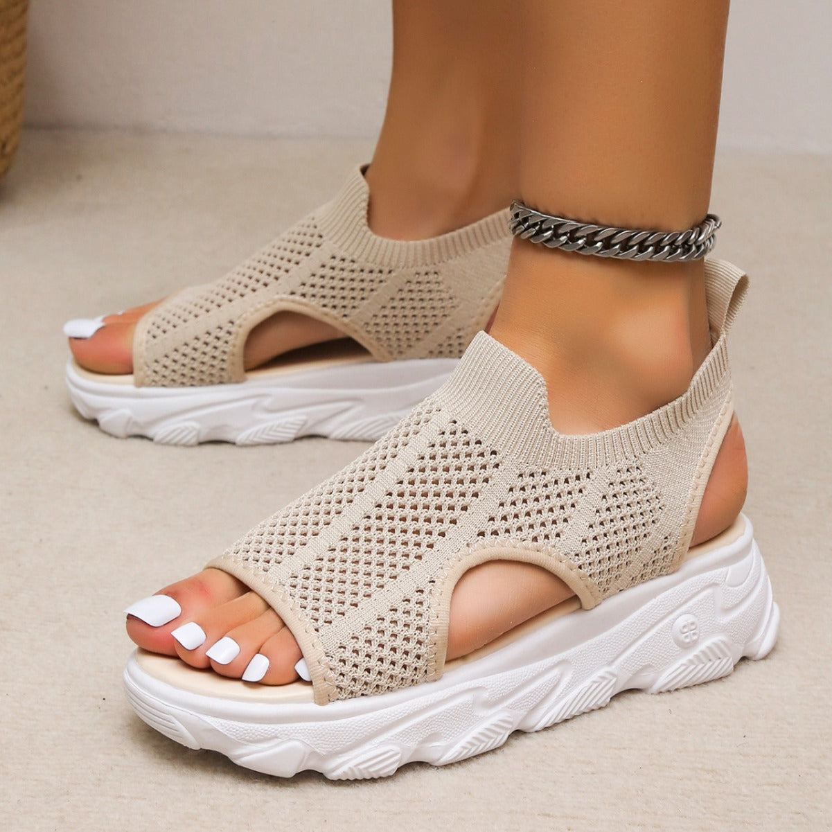 Vera - Women's Orthopedic Knit Slip-On Sandals, Stretch Comfort Shoes