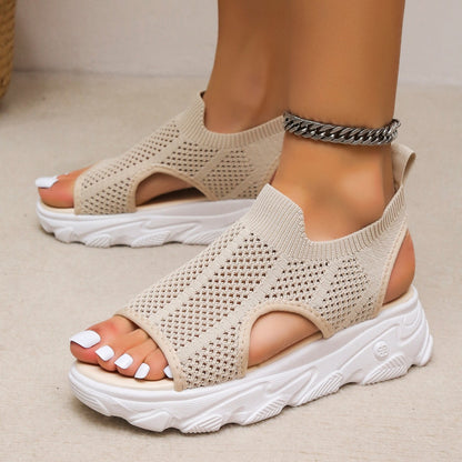 Vera - Women's Orthopedic Knit Slip-On Sandals, Stretch Comfort Shoes