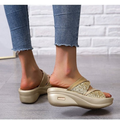 Nora - Women's Orthopedic Platform Slide Sandals, Cushioned Comfort Slip-Ons