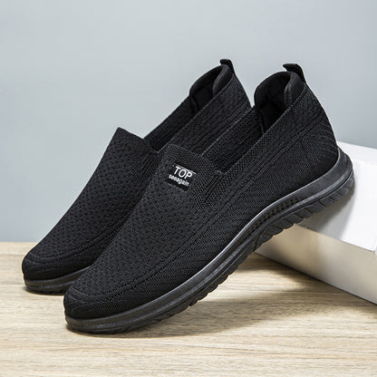 Cyrus - Men's Soft Sole Canvas Walking Shoes, Breathable Comfort Slip-Ons