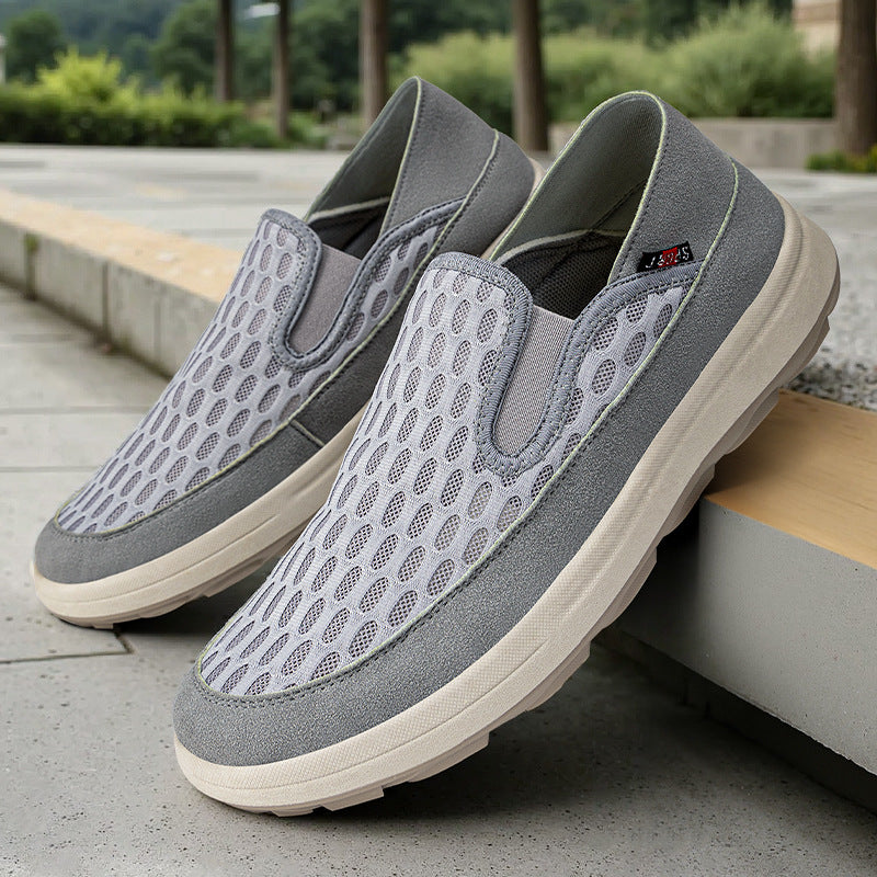 Tate - Men's Breathable Knit Slip-On Shoes, Comfortable Plus Size Casual Sneakers