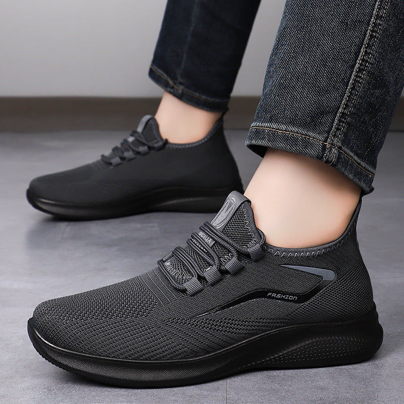 Reid - Men's Soft Sole Knit Mesh Gym Shoes, Breathable Comfort Sneakers