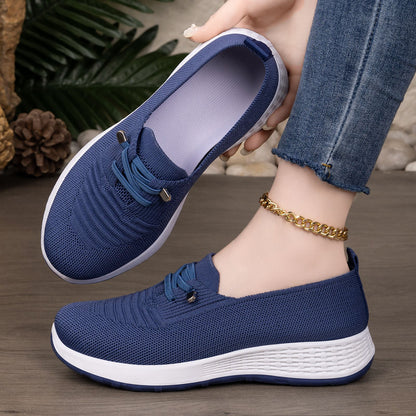 Faye - Women's Soft Sole Comfort Flats, Breathable Low-Cut Walking Shoes