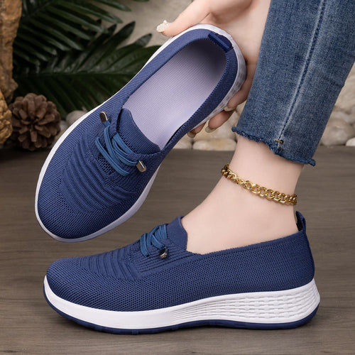 Faye - Women's Soft Sole Comfort Flats, Breathable Low-Cut Walking Shoes