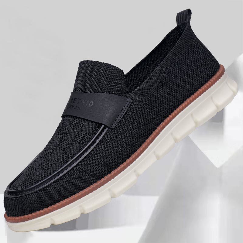 Wade - Men's British-Style Slip-On Sneakers, Breathable Plus Size Mesh Shoes