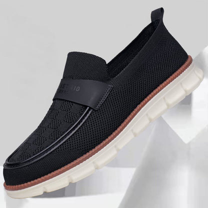 Wade - Men's British-Style Slip-On Sneakers, Breathable Plus Size Mesh Shoes