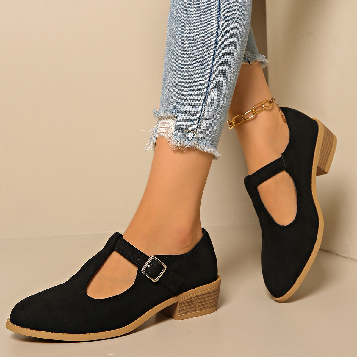 Wren - Women's Suede Cut-Out Pointed Flats, British-Style Loafers