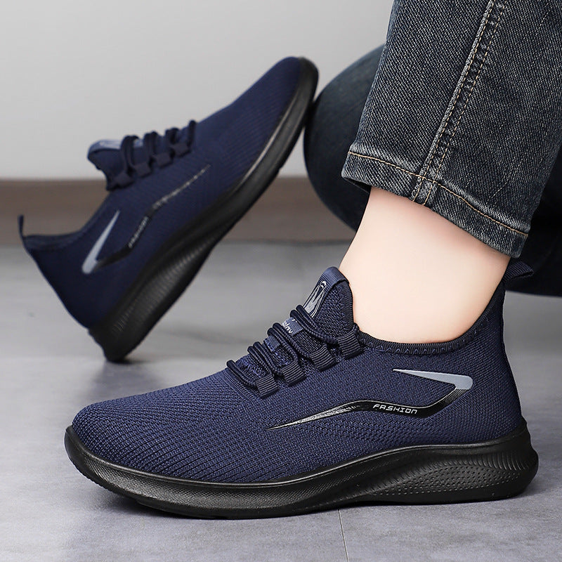 Reid - Men's Soft Sole Knit Mesh Gym Shoes, Breathable Comfort Sneakers