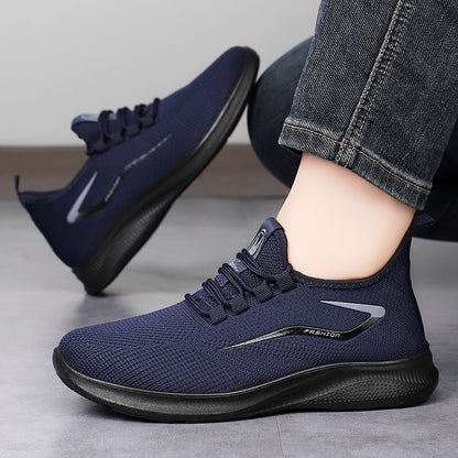 Reid - Men's Soft Sole Knit Mesh Gym Shoes, Breathable Comfort Sneakers
