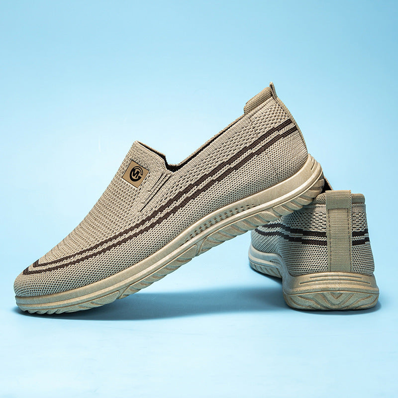 Cyrus - Men's Soft Sole Canvas Walking Shoes, Breathable Comfort Slip-Ons