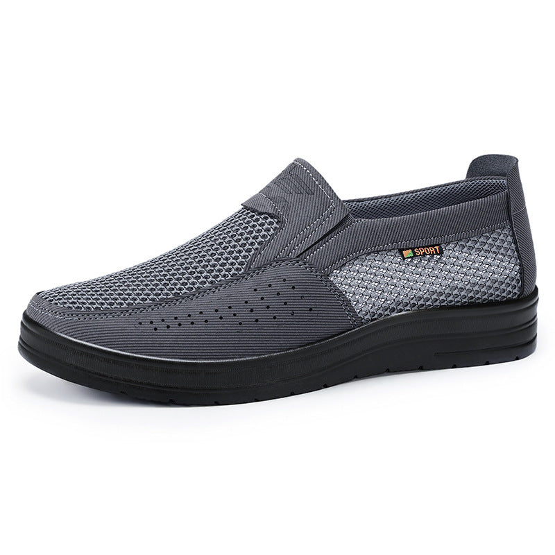 Cole - Men's Breathable Mesh Canvas Loafers, Lightweight Slip-On Dad Shoes