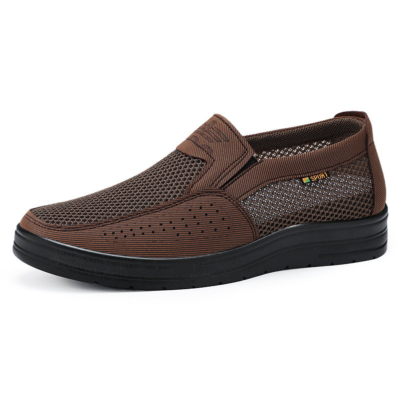 Cole - Men's Breathable Mesh Canvas Loafers, Lightweight Slip-On Dad Shoes