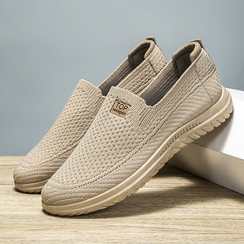 Cyrus - Men's Soft Sole Canvas Walking Shoes, Breathable Comfort Slip-Ons