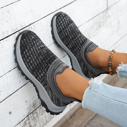 Nova - Women's Knit Slip-On Casual Shoes, Breathable Couples Sneakers