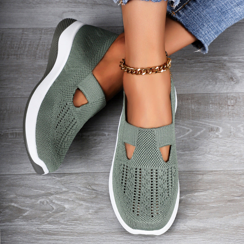 Faye - Women's Orthopedic Knit Slip-On Shoes, Breathable Soft Sole Sneakers