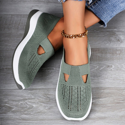 Faye - Women's Orthopedic Knit Slip-On Shoes, Breathable Soft Sole Sneakers