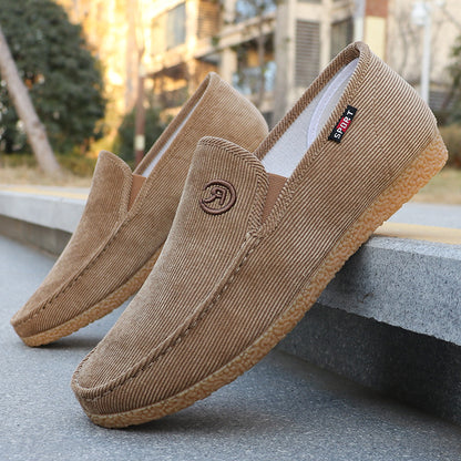 Reid - Men's Classic Canvas Slip-On Shoes, Low-Top Work Sneakers