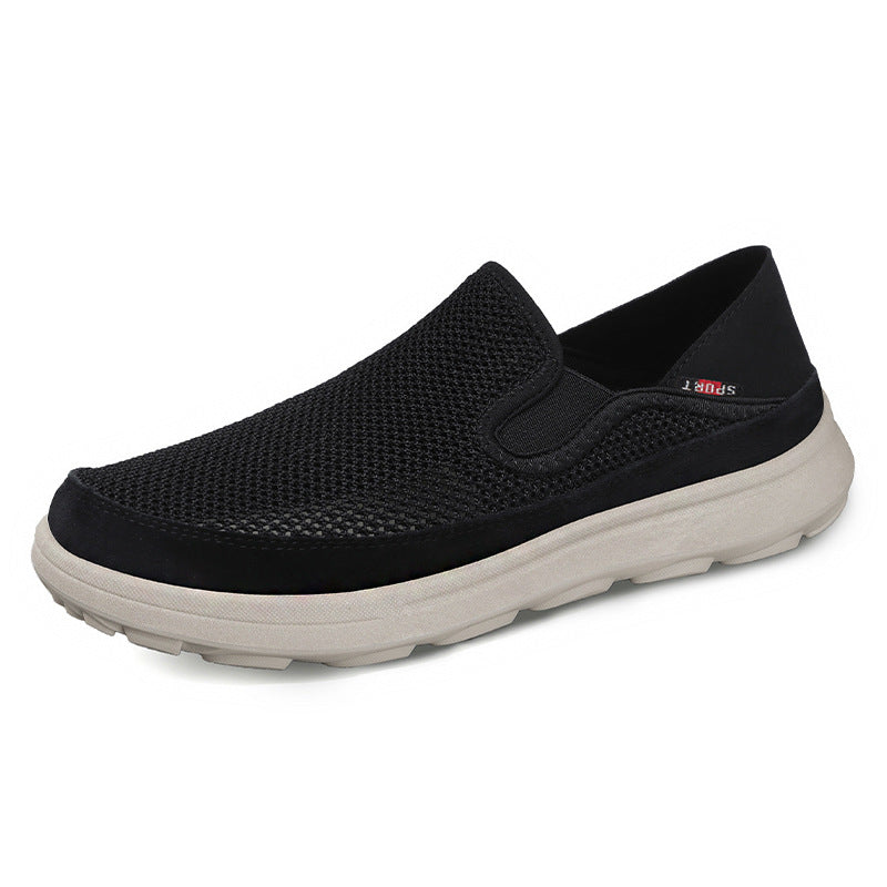 Drake - Men's Breathable Knit Slip-On Shoes, Soft Sole Casual Sneakers