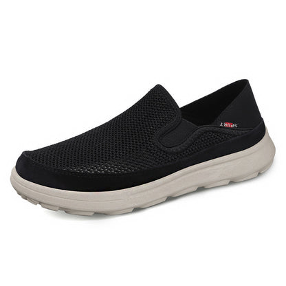 Drake - Men's Breathable Knit Slip-On Shoes, Soft Sole Casual Sneakers