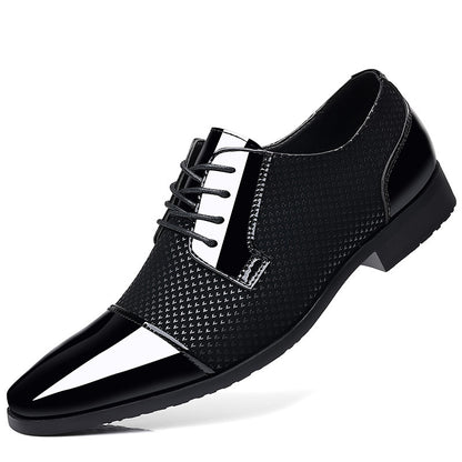 Ezra - Men's Pointed-Toe Wedding Dress Shoes, British Business Formal Oxfords