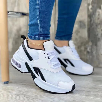 Vera - Women's Platform Mesh Lace-Up Sneakers, Air Cushion Nurse Shoes