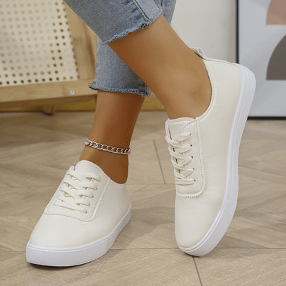 Talia - Women's Roman Style Lace-Up Sneakers, Non-Slip Flat Casual Shoes