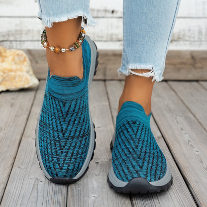 Nova - Women's Knit Slip-On Casual Shoes, Breathable Couples Sneakers