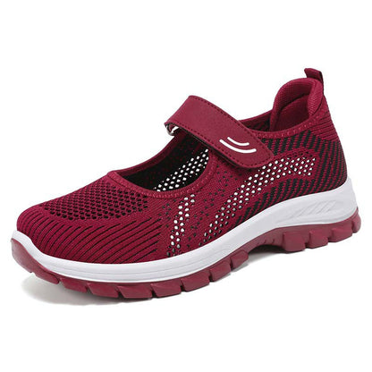Skye - Women's Orthopedic Walking Shoes, Adjustable Strap Knit Sneakers